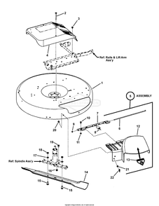 28-Inch Hi-Vac Cutting Deck And Deflector Diagram and Parts List for 7800669 (107280340)(2010) Briggs and Stratton Lawn Tractor